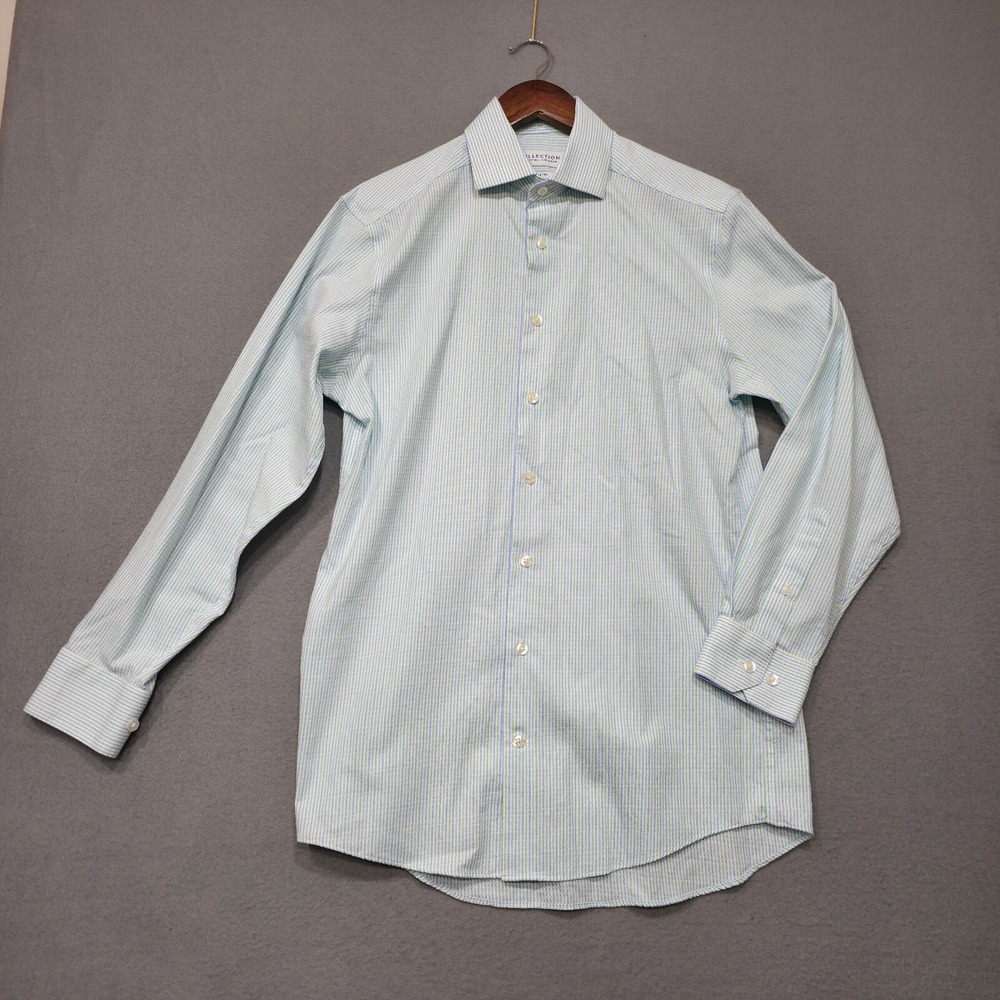 Collection by Michael Strahan Mens Long Sleeve Button Up Dress Shirt Sz 15-32/33